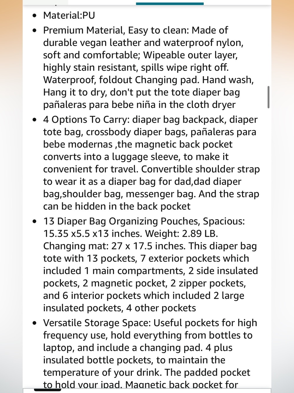 💛5 for $50 Mominside convertible backpack tote bag - Picture 15 of 15